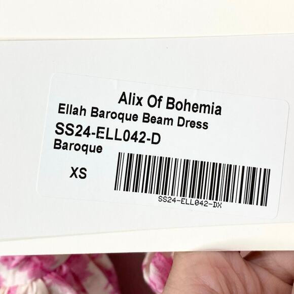 Alix Of Bohemia Ellah Baroque Beam Mini Dress In Pink XS NWT - Picture 7 of 8